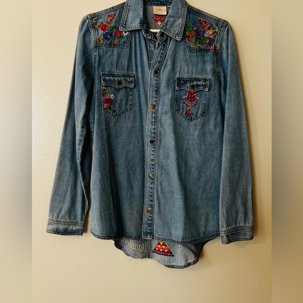 Spell Love Child Denim Top M - Picture 3 of 7